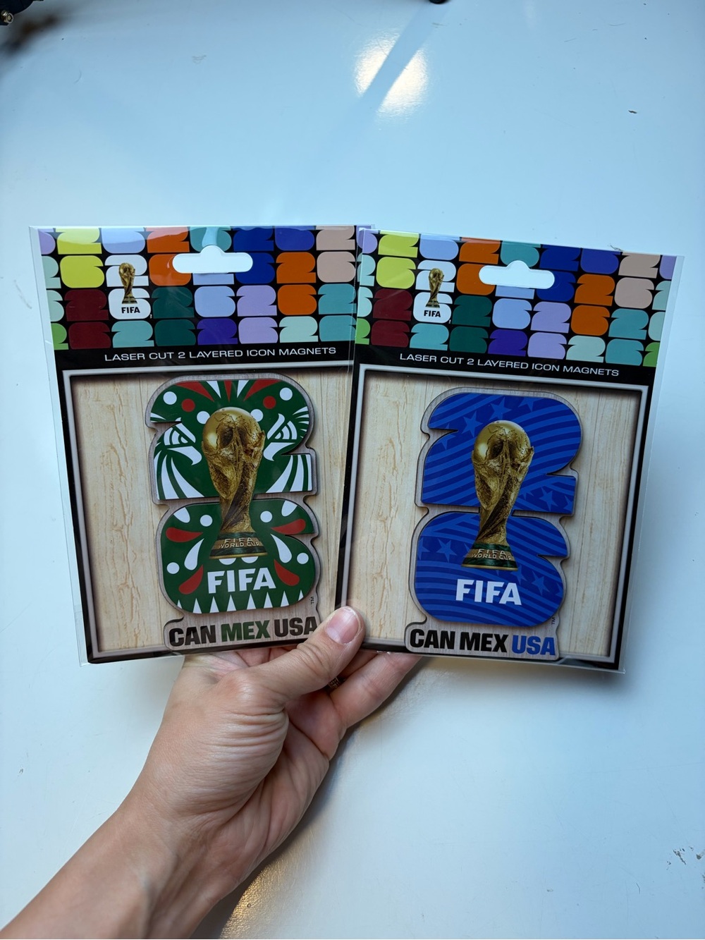 Fifa 2026 laser cut 2 layered icon magnets Lot of 2